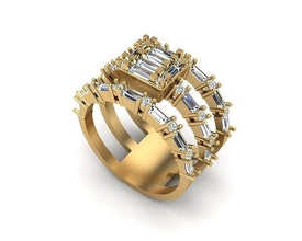 joyería joya anillo 229 oro diamante moda belleza brillante plata encendiendo blanco ligero libra esterlina anillos 3d print model - Mito3D