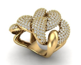 joyería joya anillo 231 colgante pendiente oro diamante Moda belleza brillante pantera collar plata Encendiendo blanco ligero lámpara libra esterlina anillos 3d print model - Mito3D