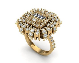bijoux bague 234 or diamant mode beauté gemme brillant argent blanc lumière sterling anneaux éclairage 3d print model - Mito3D