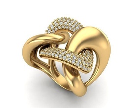 joyería joya anillo 239 colgante pendiente oro diamante Moda belleza brillante pantera collar plata Encendiendo blanco ligero lámpara libra esterlina anillos 3d print model - Mito3D