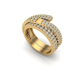 joyería joya anillo 312 colgante pendiente oro diamante Moda belleza brillante pantera collar plata Encendiendo blanco ligero lámpara libra esterlina anillos 3d print model - Mito3D