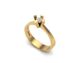 joyería joya anillo 319 oro diamante moda belleza brillante plata encendiendo blanco libra esterlina anillos 3d print model - Mito3D