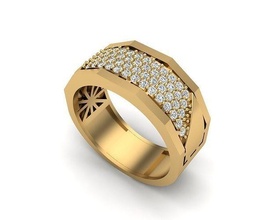 joyería joya anillo 325 oro diamante moda belleza brillante plata encendiendo blanco ligero libra esterlina anillos 3d print model - Mito3D
