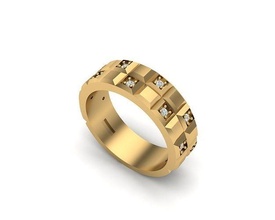 joyería joya anillo 332 colgante pendiente oro diamante Moda belleza brillante pantera collar plata Encendiendo blanco ligero lámpara libra esterlina anillos 3d print model - Mito3D
