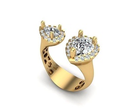 gioielleria squillare 364 pendente oro diamante moda bellezza gemma brillante pantera collana argento illuminazione bianca luce lampada sterlina anelli 3d print model - Mito3D