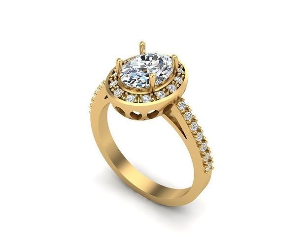 gioielleria squillare 397 oro diamante moda bellezza gemma brillante argento illuminazione bianca luce sterlina anelli 3D print model - Mito3D