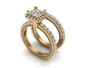 joalheria anel 398 ouro diamante jóias moda beleza gema brilhante prata iluminação branco luz esterlina argolas 3d print model - Mito3D