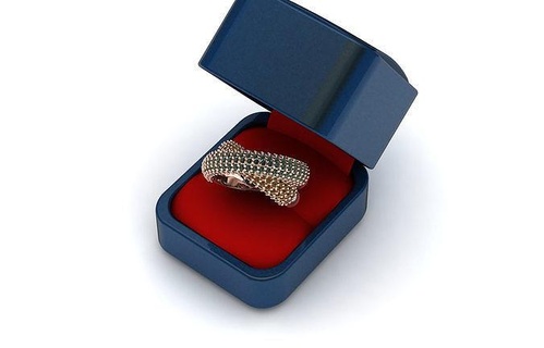 Schmuck Ring 3d drucken Modell Gold Silber druckbar Diamant Ringe Edelstein Mode Juwel Design Luxus 3d print model - Mito3D