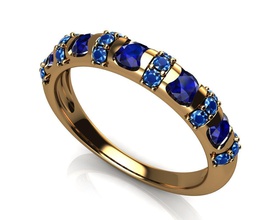 jóias anel de impressão 3d do modelo platina gem luxo ouro a moda prata diamante da forma anéis 3d print model - Mito3D