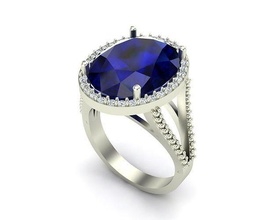 joalheria anel 411 ouro diamante jóias moda beleza gema brilhante prata iluminação branco luz esterlina argolas 3d print model - Mito3D