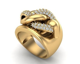 jewelry ring 416 gold diamond jewellery fashion beauty gem brilliant silver lighting white light sterling rings 3d print model - Mito3D