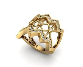joalheria anel 422 ouro diamante jóias moda beleza gema brilhante prata iluminação branco luz esterlina argolas 3d print model - Mito3D