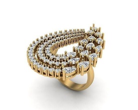 takı yüzük 425 altın elmas mücevher moda güzellik parlak gümüş aydınlatma beyaz ışık sterlin yüzükler 3d print model - Mito3D