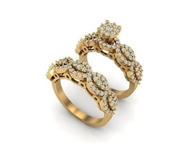 bijoux bague 426 or diamant mode beauté gemme brillant argent éclairage blanc lumière sterling anneaux 3d print model - Mito3D
