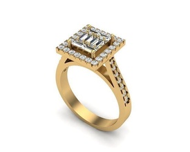 Schmuck Ring 438 Gold Diamant Mode Schönheit Juwel brillant Silber Beleuchtung Weiß Licht Sterling Ringe 3d print model - Mito3D