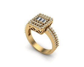 Schmuck Ring 442 Gold Diamant Mode Schönheit Juwel brillant Silber Beleuchtung Weiß Licht Sterling Ringe 3d print model - Mito3D