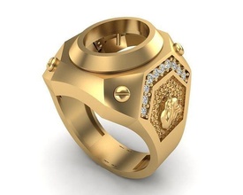 joalheria anel 443 ouro diamante jóias moda beleza gema brilhante prata iluminação branco luz esterlina argolas 3d print model - Mito3D