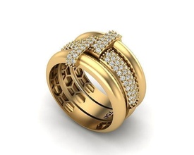 Schmuck Ring 446 Gold Diamant Mode Schönheit Juwel brillant Silber Beleuchtung Weiß Licht Sterling Ringe 3d print model - Mito3D