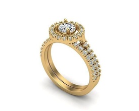 joalheria anel 450 ouro diamante jóias moda beleza gema brilhante prata iluminação branco luz esterlina argolas 3d print model - Mito3D