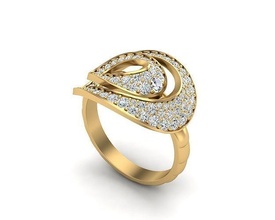 gioielleria squillare 451 oro diamante moda bellezza gemma brillante argento illuminazione bianca luce sterlina anelli 3d print model - Mito3D