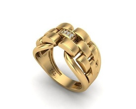 joalheria anel 453 ouro diamante jóias moda beleza gema brilhante prata iluminação branco luz esterlina argolas 3d print model - Mito3D