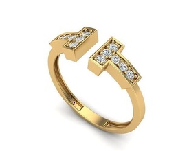 Schmuck Ring 455 Gold Diamant Mode Schönheit Juwel brillant Silber Beleuchtung Weiß Licht Sterling Ringe 3d print model - Mito3D