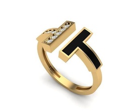 Schmuck Ring 457 Gold Diamant Mode Schönheit Juwel brillant Silber Beleuchtung Weiß Licht Sterling Ringe 3d print model - Mito3D