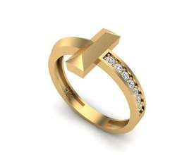 Schmuck Ring 458 Gold Diamant Mode Schönheit Juwel brillant Silber Beleuchtung Weiß Licht Sterling Ringe 3d print model - Mito3D