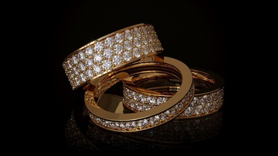 jewelry ring collection jewelery cnc jewel printable diamond gold fashion beauty ethernity eternity charm bracelet silver gem wedding rings 3d print model - Mito3D