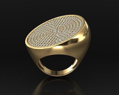 joalheria anel diamante sinete pesado ouro noivado Casamento círculo mulheres branco imprimível cafajeste gema luxo EUA euro moda oco homem argolas 3d print model - Mito3D