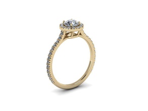 jóias anel de diamante platina ouro luxo o engajamento brilhando gem casamento printable da forma anéis 3d print model - Mito3D
