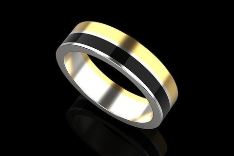 joyería joya anillo esmalte oro plata imprimible diamante Boda brillante Moda belleza brazalete Diamante zafiro anillos 3d print model - Mito3D