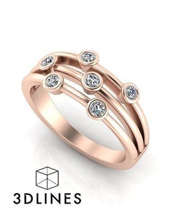 joalheria anel mínimo argolas Casamento noivado jóia jóias diamante imprimível Alto ouro coquetel branco amarelo rosa platina gema quilate luxo 3d print model - Mito3D