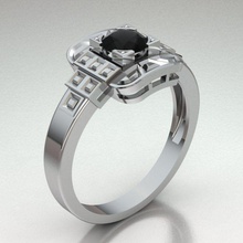 Schmuck ring Frauen bridal Diamant-ring emerald Geschenk gold personalisierte Silber Solitär engagement Schmuck-Platin Ringe Hochzeit weiß weddingring 3d print model - Mito3D