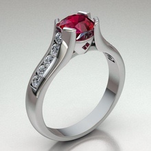 jóias anel de mulheres esmeralda presente ouro personalizado prata solitário o engajamento platina casamento nupcial diamante branco womenbandring safira anéis 3d print model - Mito3D