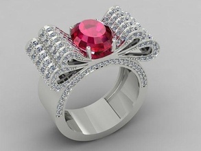 bijoux anneaux femme impression 3dprinted imprimable conception bague bijou d'or mode or prototypage diamant 3d print model - Mito3D