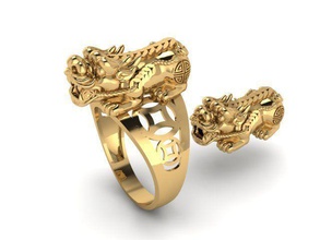jewelry rings loss ring diamond gold fashion 3d print model - Mito3D