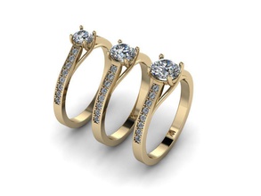 bijoux anneaux neuf 016 de l'anneau les or d'argent le diamant imprimable joyau cad bague en la livre sterling anneau mode gem brillant blanc engagem beauté saphir 3d print model - Mito3D