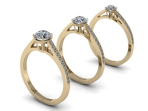 jewelry rings nine 020 ring shine beauty gold silver diamond printable jewel jewellery engagement gem wedding sterling brilliant perfume fashion sapphire 3d print model - Mito3D