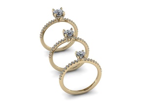 jewelry rings 010 gold ring shine platinum precious gem luxury shining engagement banner silver sterling jewel brilliant illuminator printable diamond fashion beauty 3d print model - Mito3D