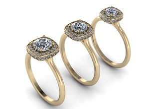 jewelry rings 009 gold engagment women luxury engagement printable platinum precious shining gem accessory romance silver sterling diamond ring brilliant fashion 3d print model - Mito3D