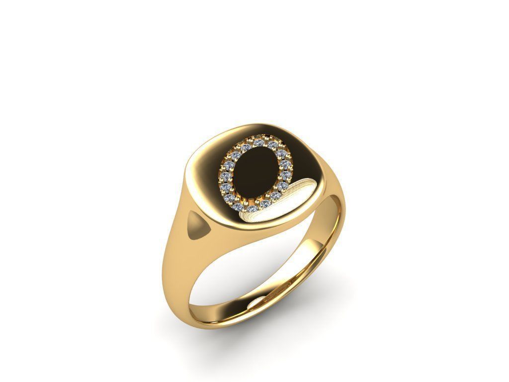 Schmuck-Unterschrift ring Schmuck Mode Unterschrift Modell font sterling Silber bedruckbar ist Juwel Diamant-ring Mode-Schönheit vintag engagement Frauen signarute Mädchen Mann diamond gold Ringe 3D print model - Mito3D