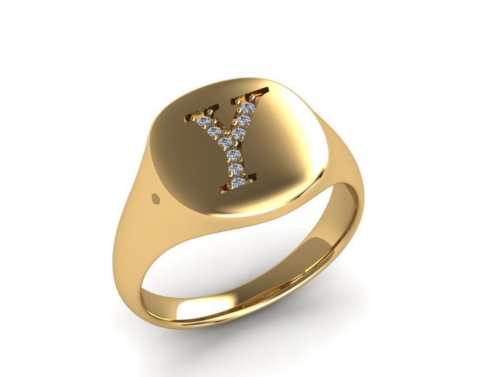 joyería de la firma del anillo fuente las mujeres niña brillante oro lujo compromiso boda matrimonio precioso el platino romance plata joya imprimible gem diamante los anillos 3D print model - Mito3D