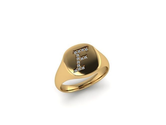 jewelry signature ring font fashion rings gold sivler shine gem gems printable beauty women girl man cad file 3D print model - Mito3D