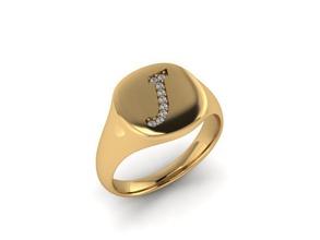 schmuck unterschrift ring schriftart mode schönheit frauen diamant vintag kleidung juwel silber gold cad engagement ringe 3d print model - Mito3D