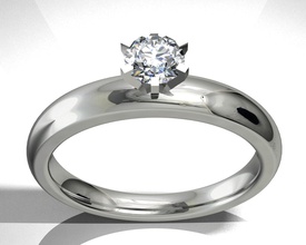 joyería solitaire - rin1 la de boda anillo cad 3d modelo industrial otros el los anillos 3d print model - Mito3D