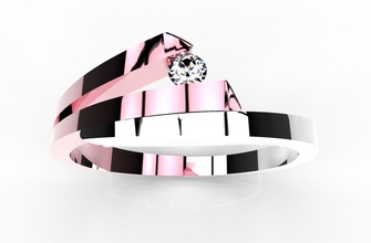 jóias de mulheres 3d anel - cad-05 prototipagem impressão printable diamante Impressão A sterling presentes idéia o personagem amor bijoux solitaire anillo bijuterias ouro cad anéis 3d print model - Mito3D