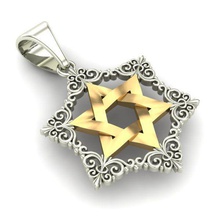 jewish pendant religious gold silver jewelry printable pendants 3d print model - Mito3D