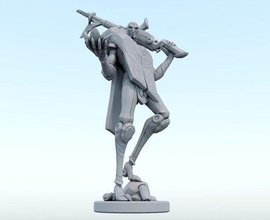 jhin liga of leyendas 3d impresión modelo figura campeón juegos juguetes 3d print model - Mito3D