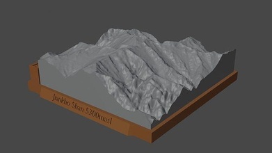 jiankho Shan Berg Landschaft Vulkan Terrain Umgebung Natur Photogrammetrie Elevation Wissenschaft 3d print model - Mito3D